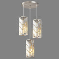 Black Pendant Lighting, Modern Pendant Light, Mini Crystal Chandeliers, Adjustable Pendant Light Fixture for Kitchen Island, Dining Room & Bedroom (3 Pack)