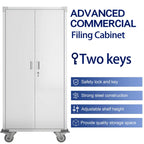Aobabo 72 Inch Locking Storage Cabinet w/ Adjustable Shelves, Gray