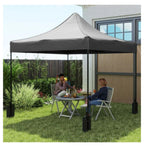 Replacement Canopy Top 10x10 - Dark Gray Oxford Cloth - UPF50+ Sun Protection with Weight Bags - Outdoor Patio Shade Cover