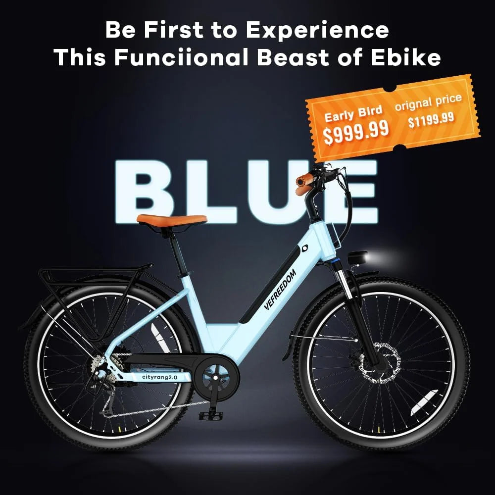26-Inch Electric Mountain Bike with 1,000W Peak Motor and 7 Speeds