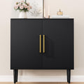 Fluted Storage Cabinet, Free Standing Buffet, Wood Sideboard, Multifunctional Accent Storage for Living Room, Hallway, Entryway, Dining Room (1, Oak)