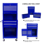 NIGSQJB 3-In-1 Tool Chest on Wheels with 6 Drawers, 52"H Tool Storage Cabinet with Auto Locking System,Detachable Top,Tool Box Organizer for Garage,Workshop,Repair Shop,DIY, Red