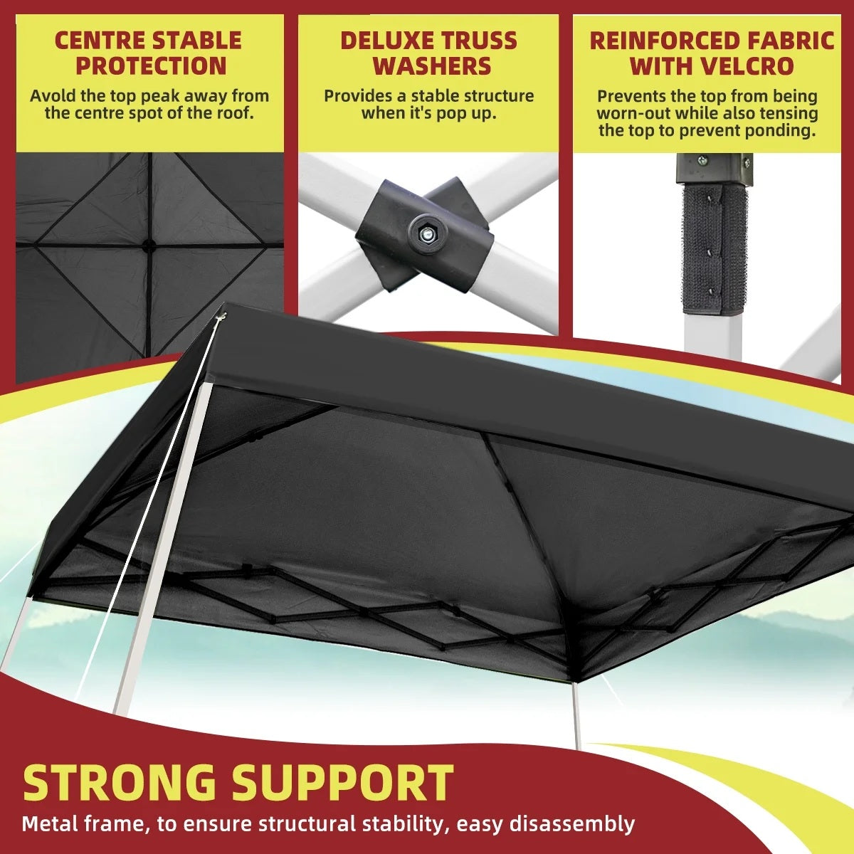 10x10 Pop Up Canopy Tent With Durable Silver Coated Cover And Adjustable Slant Legs, Easy Setup Outdoor Patio Instant Sun Shelter - Blue, Included 1 x Storage Carry Bag, 4 x Guylines, 8 x Stakes