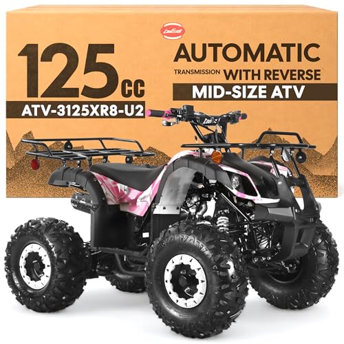 125cc ATV - Gas Quad, Automatic-Reverse, Army Pink, 3125XR8-U2