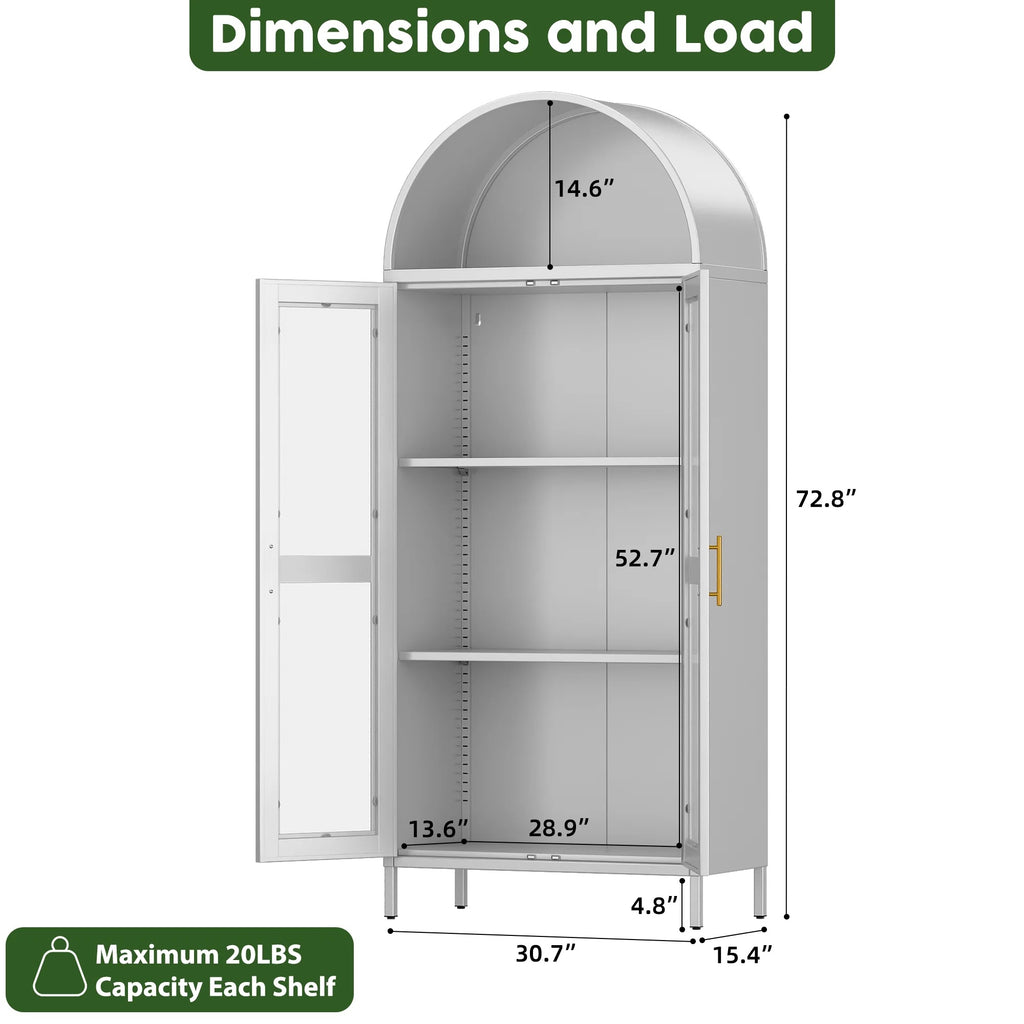 GangMei 71 Inches Tall Metal Garage Storage Cabinets with 5 Adjustable Shelves & Pegboards, Lockable Steel Black Storage Cabinet with Doors for Office, Home, School, Shops, Garage, Assembly required