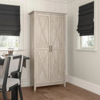 Key West Tall Storage Cabinet with Doors in Bing Cherry - Engineered Wood