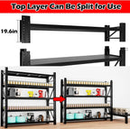 Ztysn Heavy Duty 5 tier Garage Metal Shelving Units Storage for 8000lbs,Adjustable Basement Industrial Shelves Pallet Racking Tool Organize,Black