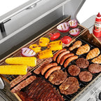 17842 Stainless Steel 4 Burner Propane Gas Grill with Rotisserie