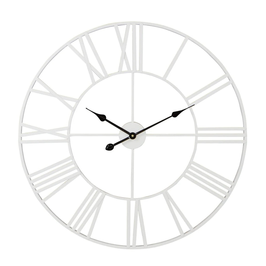 Modern Round Metal Wall Clock, Decorative Circular Hanging Clock for Living Room, Bedroom and Office
