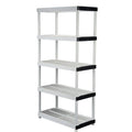 5-Tier Easy Assembly Multi-purpose Plastic Garage Storage Shelving Unit in Gray (36 in. W x 72 in. H x 18 in. D)