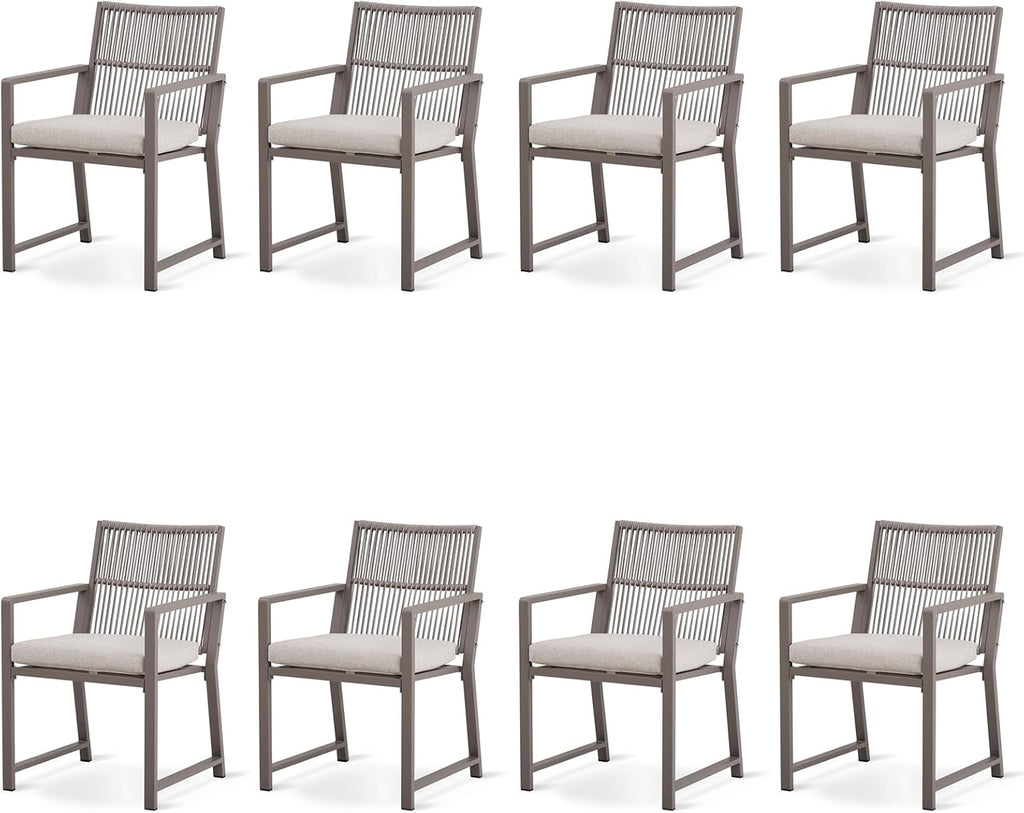 Outdoor HDPE Patio Dining Chairs ，400Lbs，Black，Set of 2