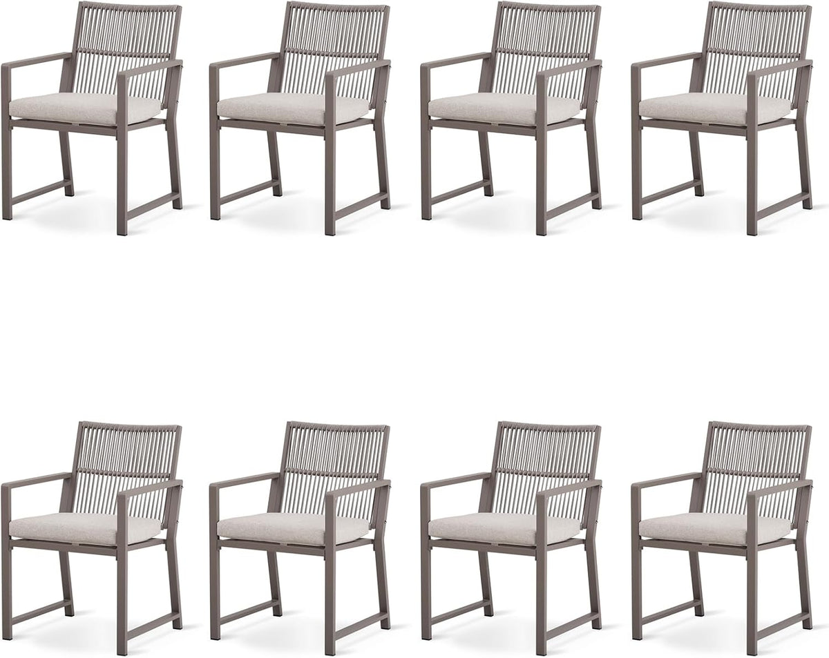 Outdoor HDPE Patio Dining Chairs ，400Lbs，Black，Set of 2
