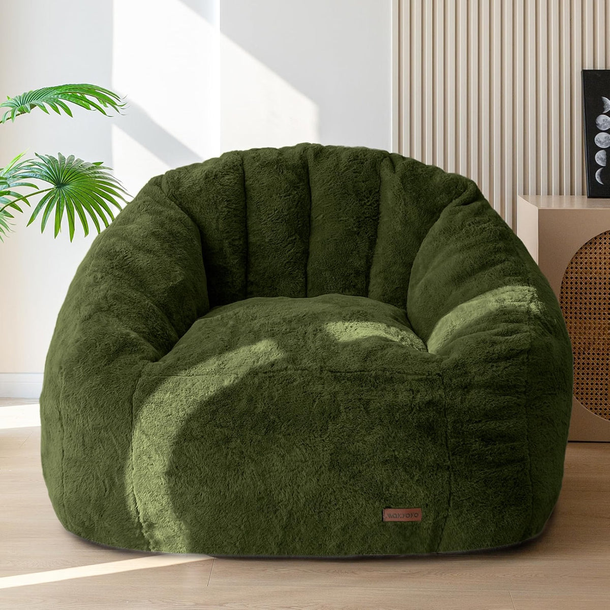 Giant Bean Bag Chair for Adults, Oversized Shell Shape Bean Bag