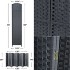 Tall Folding Room Divider Screen, Portable Privacy Partition Wall Panel for Bedroom, Living Room and Office