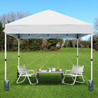 Luku 10x10ft Instant Pop-Up Canopy Tent with Patented Center Lock System, Portable Wheeled Carry Bag, Adjustable Height Straight Legs for Outdoor, Garden, Market, Patio, Yard