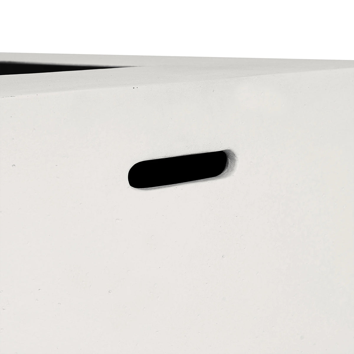 Christopher Knight Home Modern Outdoor 56" Rectangular Propane Fire Pit, 50,000 BTU, White MGO, (No Tank Cover)