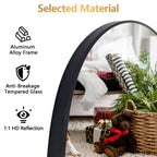 64x21 Full Length Floor Mirror, Large Full Body Aluminum Alloy Frame Standing Mirror with Stand and Wall Mount Option