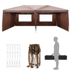UBesGoo Ez Pop Up Patio Canopy Tent Gazebo Outdoor Party with 6 Sidewalls 10 x 20 ft Blue