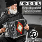 Accordions 31 Key 12 Bass Diatonic G/C/F w Case Strap Gloves Cloth (Gray)