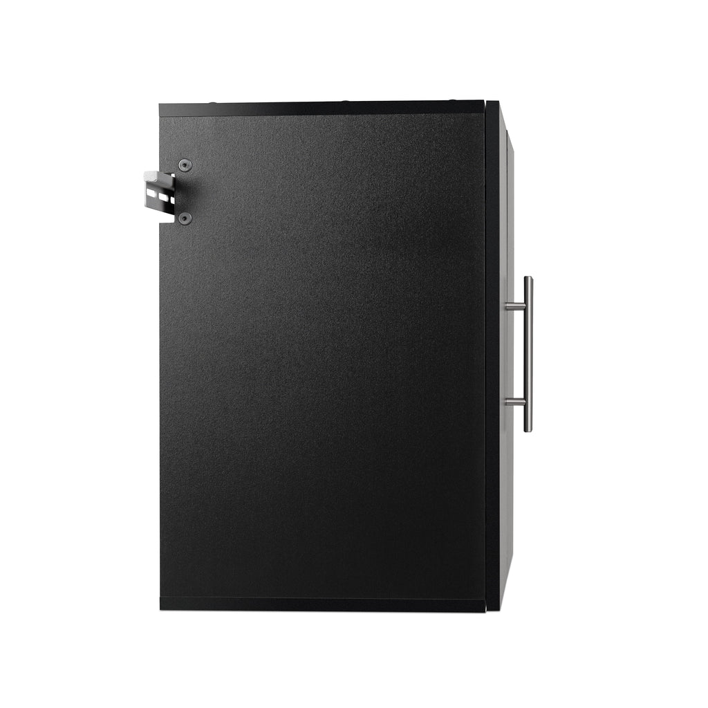 Prepac HangUps 30" Upper Wooden Garage Storage Cabinet in Black