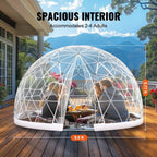 9.5FT Outdoor Bubble Tent -C Transparent Dome Camping Shelter with Zip Door & Windows -C Waterproof Pop-Up Tent for Stargazing, Backyard, Patio & Glamping -C Portable Instant Setup