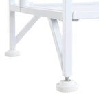 Xtra Storage Wide Folding Shelves w/Three Deluxe Extensions in White Metal