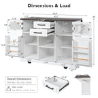 Homy Casa Rolling Garage Storage Cabinet with Drop Leaf, Charging Station for Office Gym, School