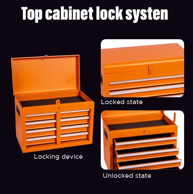 5-Drawer Rolling Tool Chest, 2 in 1 Detachable Tool Box with Lockable Wheels, Adjustable Shelf, and Liner for Garage and Workshop Storage (Yellow)