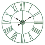 Modern Round Metal Wall Clock, Decorative Circular Hanging Clock for Living Room, Bedroom and Office