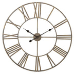 Modern Round Metal Wall Clock, Decorative Circular Hanging Clock for Living Room, Bedroom and Office
