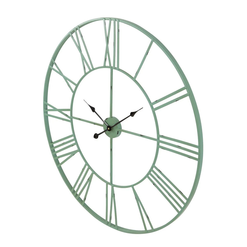 Modern Round Metal Wall Clock, Decorative Circular Hanging Clock for Living Room, Bedroom and Office