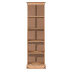 Tall Narrow Wood Bookcase, Slim Freestanding Bookshelf for Small Spaces, Home Office and Living Room