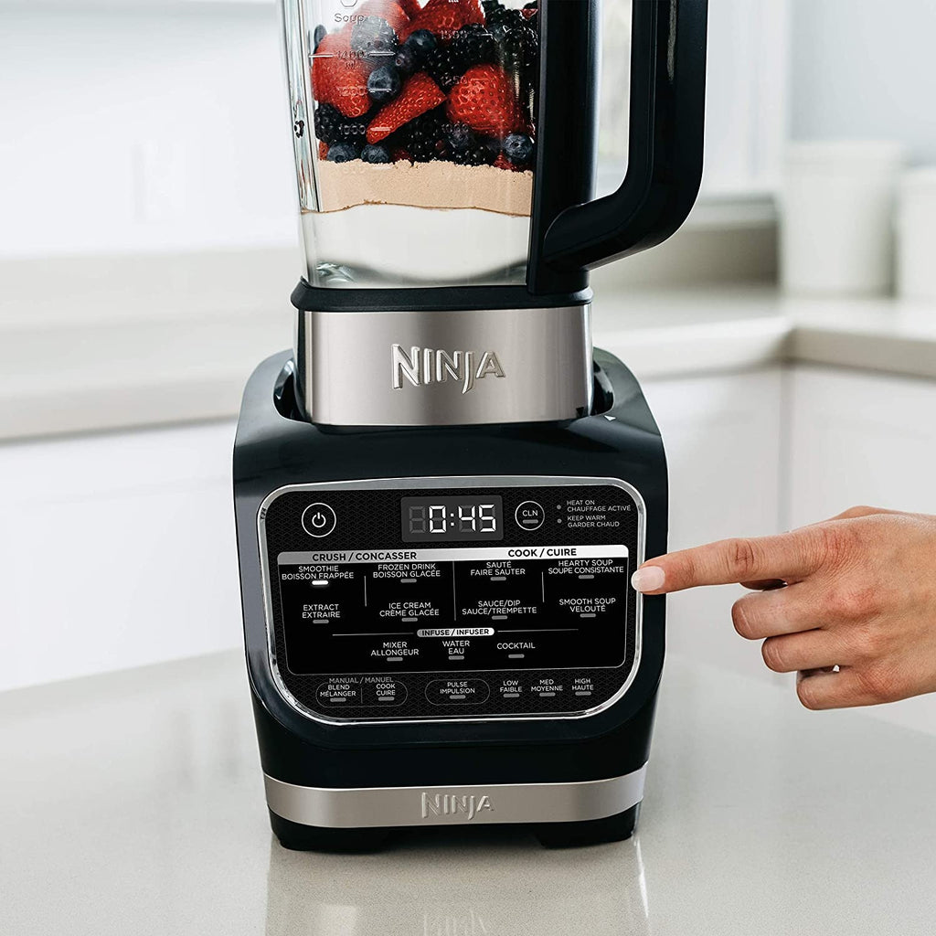 Cold& Hot Blender With 1400 Peak Watts Nonstick Glass Pitcher (HB152), 64 oz, Black Configuration B