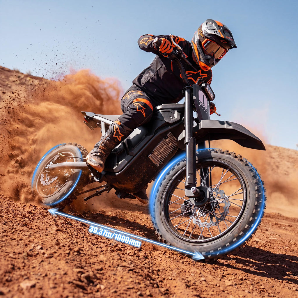 Electric Dirt Bike for Teens Adults, 5500W Mid-Drive Motor E Dirt Bike