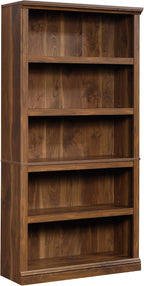 5-Shelf Split Bookcase / Bookshelf, Oiled Oak Finish