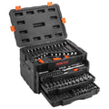 VEVOR Mechanics Tool Set and Socket Set, 1/4" 3/8" 1/2" Drive Deep and Standard Sockets, 450 Pcs SAE and Metric Mechanic Tool Kit with Bits, Hex Wrenches, Combination Wrench,Accessories,Storage Case