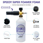SM Arnold SPEEDY SUPER FOAMER Foam Cannon Soap Sprayer for Car Wash, Patio & House Cleaning | Multi-Purpose Sprayer Cleaner Cannister for Pressure Washer | For Automotives, Home, Garage, Boats & More
