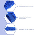 2 PCS Wash Cloths Car Cleaning Supplies Microfiber Towels Brush Wheel Detailing Kit Care Mitt Long Handle Sponge Interior Cleaner Drying Scratch Guard Shampoo Washing Wipes Weave Towel (blue)