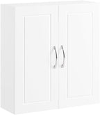Bathroom Wall Cabinet, Large 3-Door, 23.6 x 11.8 x 35.4 in, White