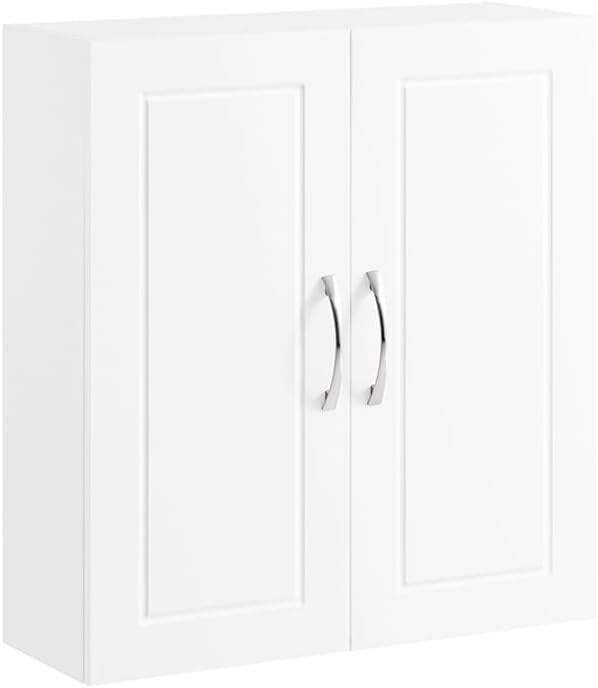Bathroom Wall Cabinet, Large 3-Door, 23.6 x 11.8 x 35.4 in, White