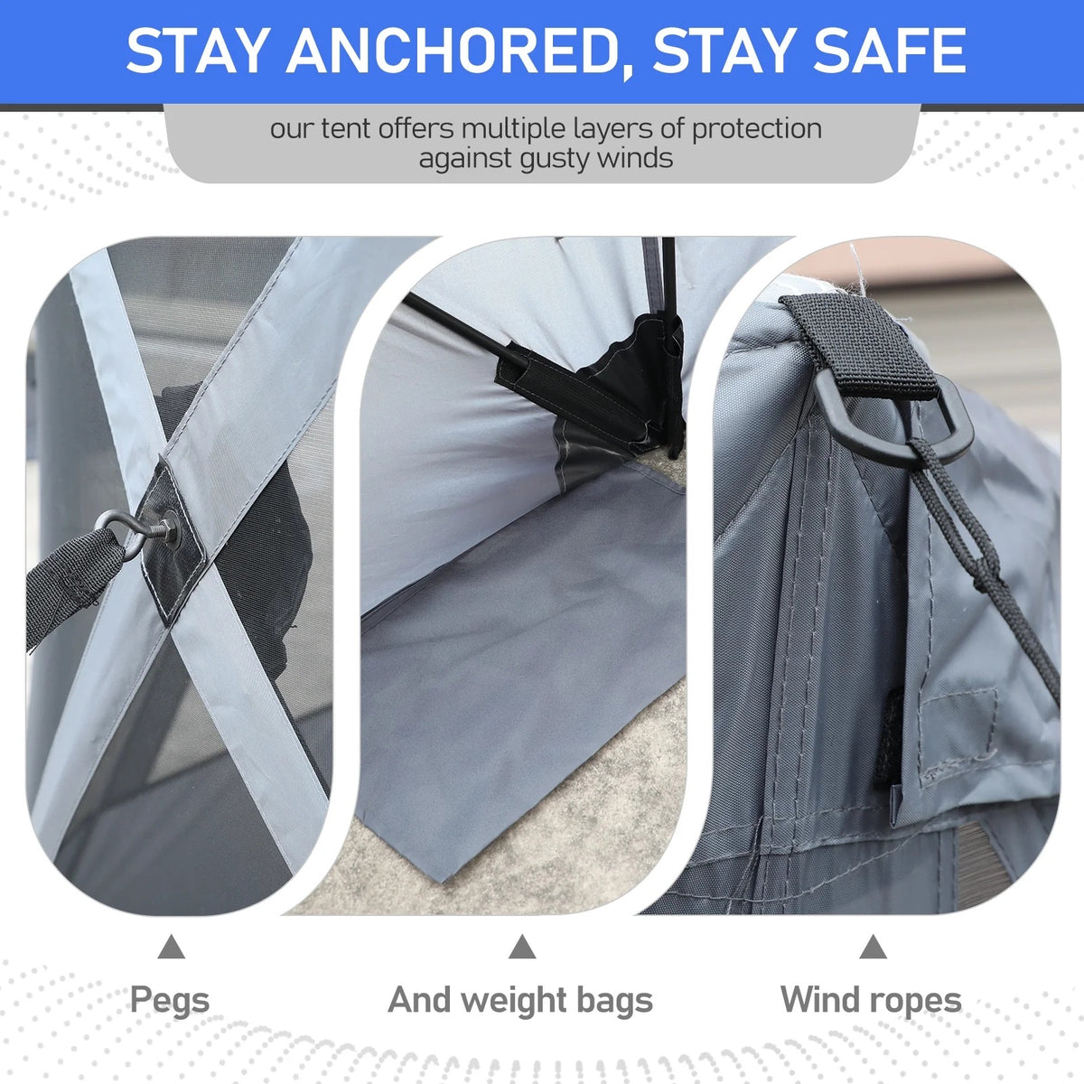 12FT x 12FT Heavy Duty Canopy Tent w/Mosquito Netting, Pop up Canopy with Mesh Sidewalls, Patio Tent with Carry Bag, Easy up Screen Canopy for Parties Camping, Gray