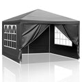 Sythers 10'x10' Pop Up Canopy Tent with 4 Removable Sidewalls, Portable Gazebo, UV Resistant Waterproof, Enclosed Canopy Tent for Outdoor Events, Patio, Backyard, Party, BBQ, Camping, Black