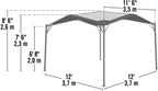 ShelterLogic Monterey 12x12 Canopy Gazebo Portable Shade Solution Backyards, Patios, Pools, Cream