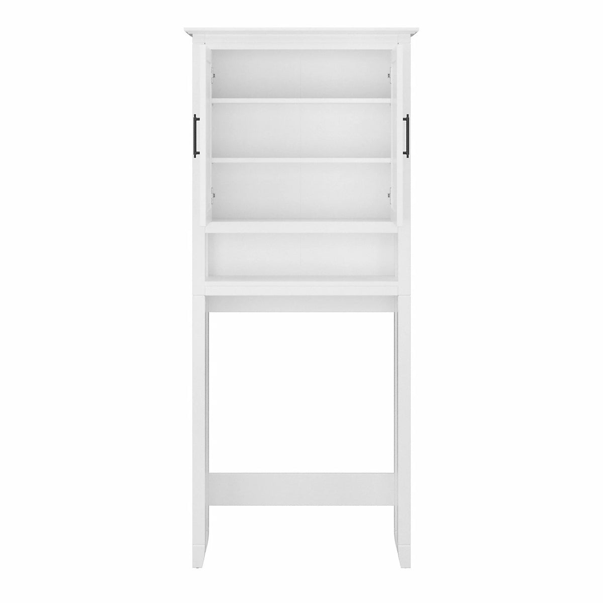 Bush Furniture Key West Over The Toilet Storage Cabinet in Driftwood Gray