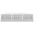 10'x30' White Outdoor Party Tent Gazebo - Waterproof PE Canopy with 8 Removable Sidewalls & Windows, Heavy Duty Iron Frame for Weddings, Events, Patios & Backyards