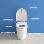 HOROW Tankless Toilet, Modern Smart Toilet without bidet, Self Cleaning One Piece Toilet with Warm Elongated Seat,Heated Toilet HR-T10SD