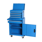 5-Drawer Rolling Tool Chest, 2 in 1 Detachable Tool Box with Lockable Wheels, Adjustable Shelf, and Liner for Garage and Workshop Storage (Yellow)