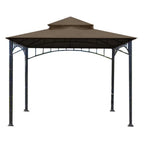 Madaga Gazebo Replacement Canopy - RipLock 350 Nutmeg - 10x10 - Outdoor Patio Cover - Water Resistant - L-GZ136PST