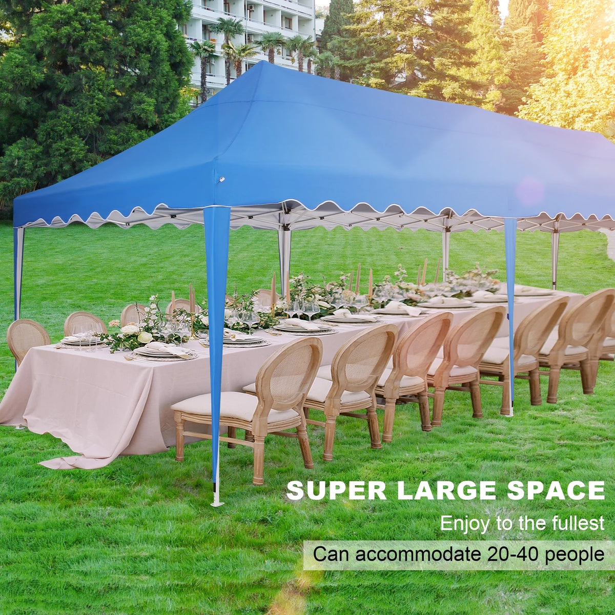 HOTEEL Canopy 10'x20' Pop Up Canopy Tent Heavy Duty Waterproof Adjustable Commercial Instant Canopy Outdoor Party Canopy Parties,Wedding,Outside Patio,Event,Backyard,White