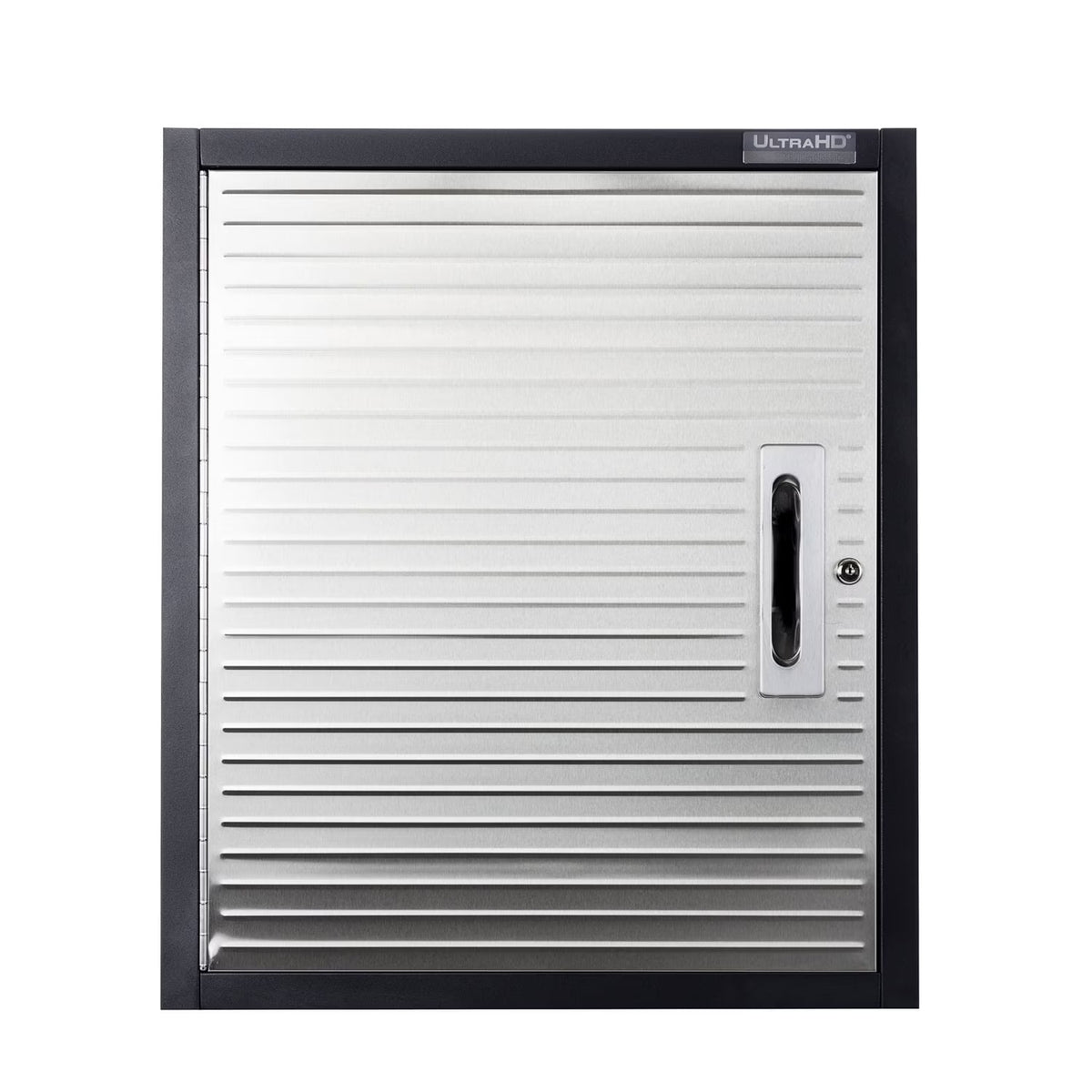 Seville Classics UltraHD? Solid Steel Lockable Metal Storage Wall Cabinet Organizer, w/ Adjustable Shelf, 24" W x 12" D x 28" H, Graphite